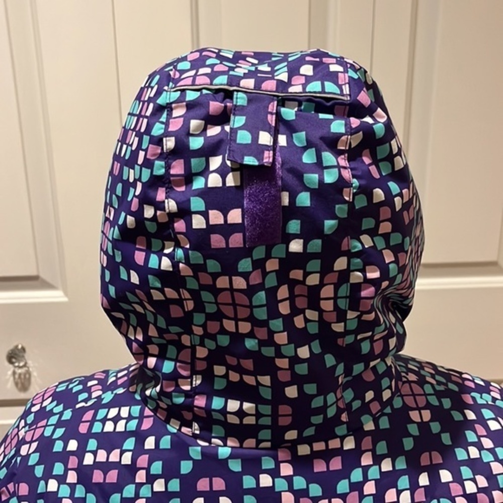 Columbia Youth Horizon Ride hooded Ski jacket in hyper purple print XL - Picture 13 of 15
